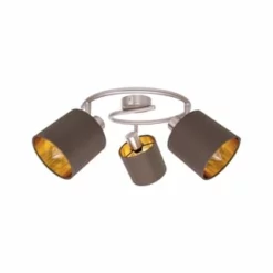 Näve Leuchten 3er Wand-/Deckenrondell/Spot "Maron" Braun