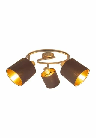 Näve Leuchten 3er Wand-/Deckenrondell/Spot "Maron" Braun 5 Näve Leuchten 3er Wand-/Deckenrondell/Spot "Maron" Braun – Bild 3