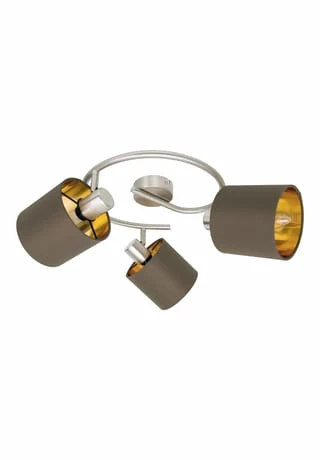 Näve Leuchten 3er Wand-/Deckenrondell/Spot "Maron" Braun 6 Näve Leuchten 3er Wand-/Deckenrondell/Spot "Maron" Braun – Bild 4