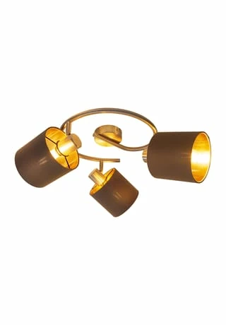 Näve Leuchten 3er Wand-/Deckenrondell/Spot "Maron" Braun 7 Näve Leuchten 3er Wand-/Deckenrondell/Spot "Maron" Braun – Bild 5