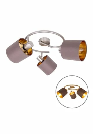 Näve Leuchten 3er Wand-/Deckenrondell/Spot "Maron" Braun 18 Näve Leuchten 3er Wand-/Deckenrondell/Spot "Maron" Braun – Bild 16