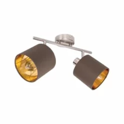 Näve Leuchten 2er Wand-/Deckenleuchte/Spot "Maron" Braun