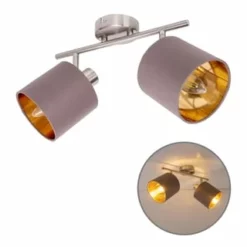 Näve Leuchten 2er Wand-/Deckenleuchte/Spot "Maron" Braun -Innenbeleuchtung, Wein- und Süßwarengeschäfte unnamed file 1027