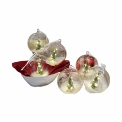 LOBERON Weihnachtsschmuck 6er Set Ollie Klar Klar