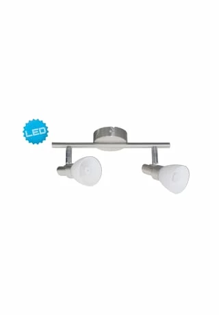 Näve Leuchten 2er LED Wand-u. Deckenspot "Feltre" Stahl-blank 5 Näve Leuchten 2er LED Wand-u. Deckenspot "Feltre" Stahl-blank – Bild 3
