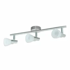 Näve Leuchten 3er LED Wand-u. Deckenspot "Feltre" L:47,5cm Stahl-blank