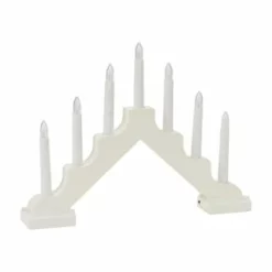 KONST SMIDE LED-Holzleuchter WEIß