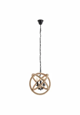 Näve Leuchten Pendelleuchte "Regia" D:43cm Beige 3 Näve Leuchten Pendelleuchte "Regia" D:43cm Beige