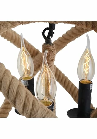 Näve Leuchten Pendelleuchte "Regia" D:43cm Beige 6 Näve Leuchten Pendelleuchte "Regia" D:43cm Beige – Bild 4