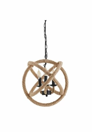 Näve Leuchten Pendelleuchte "Regia" D:43cm Beige 9 Näve Leuchten Pendelleuchte "Regia" D:43cm Beige – Bild 7