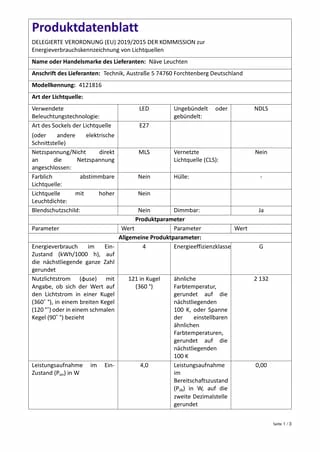 Näve Leuchten LED Leuchtmittel "Dilly" E27/4W Grau 10 Näve Leuchten LED Leuchtmittel "Dilly" E27/4W Grau – Bild 8