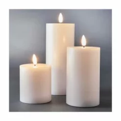 BUTLERS® NORDIC LIGHT LED-Kerzen 3-tlg. Mit Fernbedienung Weiß