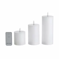 BUTLERS® NORDIC LIGHT LED-Kerzen 3-tlg. Mit Fernbedienung Weiß -Innenbeleuchtung, Wein- und Süßwarengeschäfte unnamed file 42