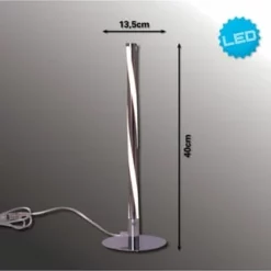 Näve Leuchten LED Tischleuchte H: 40cm "Twist" Chrome -Innenbeleuchtung, Wein- und Süßwarengeschäfte unnamed file 528