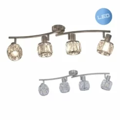 Näve Leuchten 4er-LED Spot "Josefa" E14 Filament Stahl-blank -Innenbeleuchtung, Wein- und Süßwarengeschäfte unnamed file 561