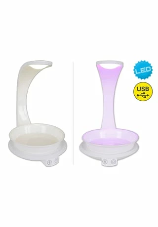 Näve Leuchten LED Pflanzen-Tischleuchte H:24cm Weiß 4 Näve Leuchten LED Pflanzen-Tischleuchte H:24cm Weiß – Bild 2