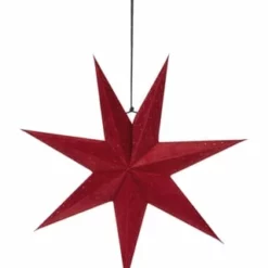 MARK SLÖJD SWEDEN Standstern "Clara", Samt ROT