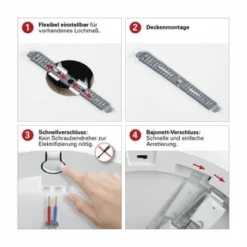 Näve Leuchten LED Deckenleuchte "Bonus" D: 17cm Weiß -Innenbeleuchtung, Wein- und Süßwarengeschäfte unnamed file 771