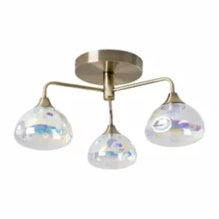 Näve Leuchten LED Deckenleuchte 3-flg "Varna" Messing