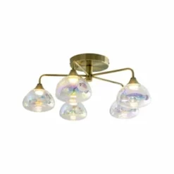 Näve Leuchten LED Deckenleuchte 5-flg "Varna" Messing -Innenbeleuchtung, Wein- und Süßwarengeschäfte unnamed file 883