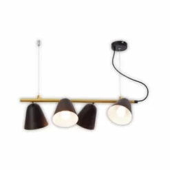 Näve Leuchten 4er-Pendelleuchte "Triton" L: 61cm Schwarz Schwarz -Innenbeleuchtung, Wein- und Süßwarengeschäfte unnamed file 922