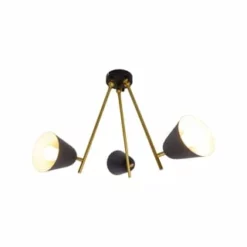 Näve Leuchten 3er-Deckenleuchte "Triton" Schwarz Schwarz -Innenbeleuchtung, Wein- und Süßwarengeschäfte unnamed file 928