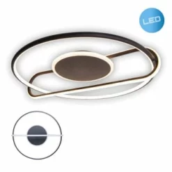 Näve Leuchten LED Deckenleuchte D: 54cm " Brendan " Schwarz -Innenbeleuchtung, Wein- und Süßwarengeschäfte unnamed file 952