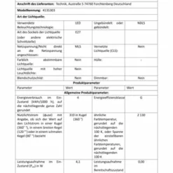 Näve Leuchten 3er-Set LED Leuchtmittel E27/4,1W "Dilly" -Innenbeleuchtung, Wein- und Süßwarengeschäfte unnamed file 976