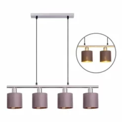 Näve Leuchten 4er Pendelleuchte "Maron" Braun -Innenbeleuchtung, Wein- und Süßwarengeschäfte unnamed file 995